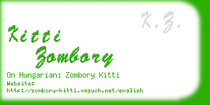 kitti zombory business card